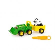 Ігровий набір - конструктор John Deere Kids Трактор з ковшем та причепом (FA12 - 560)