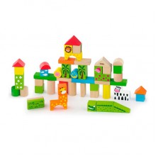 Дерев'яні кубики Viga Toys Зоопарк, 50 шт., 3 см (FA12 - 652)