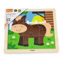 Дерев'яний пазл Viga Toys Конячка, 9 ел. (FA12 - 829)