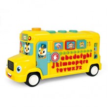 Музична розвиваюча іграшка Hola Toys Шкільний автобус (FA12 - 434)