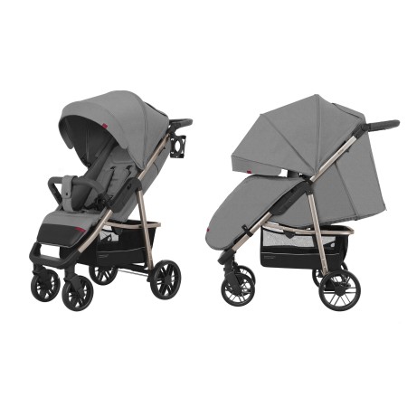 Прогулянкова коляска CARRELLO Echo Rhino Gray + дощовик KA12608