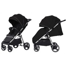 Прогулянкова коляска CARRELLO Pulse Leather Black + дощовик KA12712