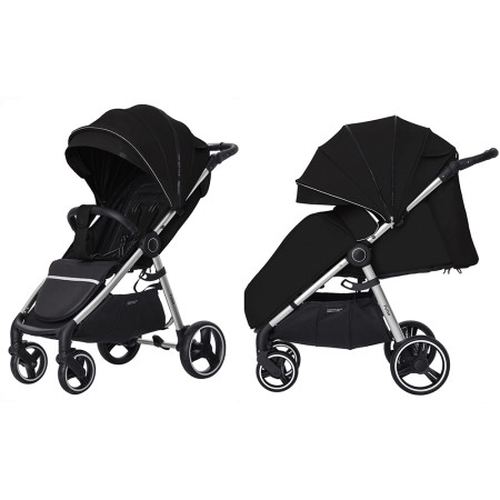 Прогулянкова коляска CARRELLO Pulse Leather Black + дощовик KA12712