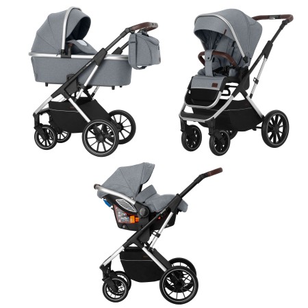 Візок універсальний CARRELLO Aurora (3 в 1) Silver Grey KA12628