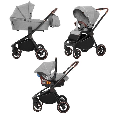 Коляска універсальна CARRELLO Epica (3 в 1) Silver Grey + дощовик KA12680