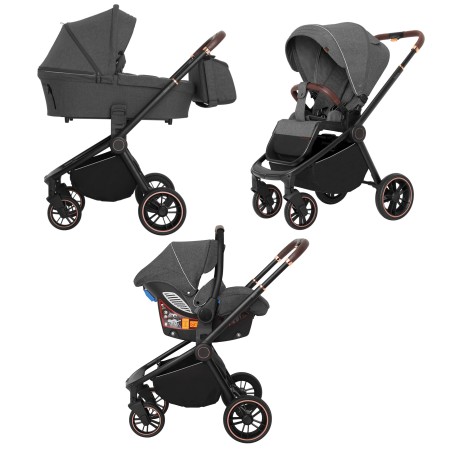 Коляска універсальна CARRELLO Epica (3 в 1) Iron Grey + дощовик KA12579