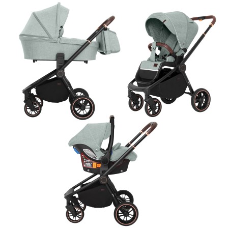Коляска універсальна CARRELLO Epica (3 в 1) Tea Green + дощовик KA12441