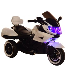 Електромобіль WHITE Мотоцикл 6V7AH двигун 2*20W із MP3 KA12432