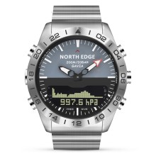 Чоловічий водостійкий спортивний тактичний з компасом годинник North Edge Gavia 20BAR