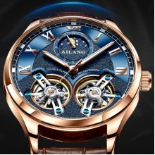 Чоловічий механічний годинник Ailang FlyWheel