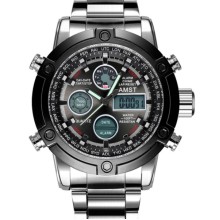 Чоловічий водостійкий спортивний тактичний годинник AMST Mountain Steel