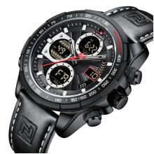 Чоловічий спортивний тактичний годинник Naviforce Fly Black