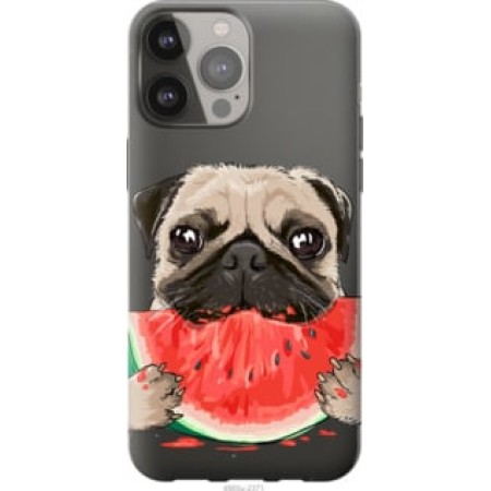 Чохол на iPhone 13 Pro Max Мопс та кавун