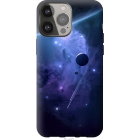 Чохол на iPhone 13 Pro Max Планети у синьому космосі