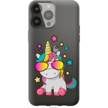 Чохол на iPhone 13 Pro Max Єдиноріг в окулярах