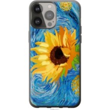 Чохол на iPhone 13 Pro Max Квіти жовто-блакитні